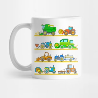 Farm Machinery Harvester Hay Baler Tractor Digger Mug